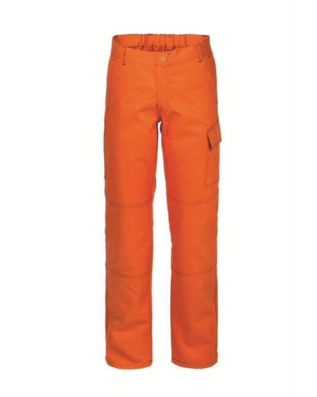 PANTALONE UOMO DA LAVORO CLASSICO CON ELASTICO POSTERIORE E LOGO LATO TASCA GAMBA DESTRA