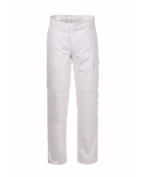 PANTALONE UOMO DA LAVORO CLASSICO CON ELASTICO POSTERIORE E LOGO LATO TASCA GAMBA DESTRA