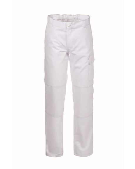 PANTALONE UOMO DA LAVORO CLASSICO CON ELASTICO POSTERIORE E LOGO LATO TASCA GAMBA DESTRA