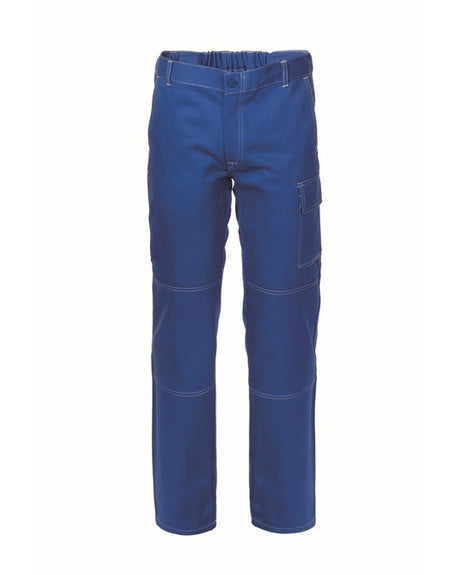 PANTALONE UOMO DA LAVORO CLASSICO CON ELASTICO POSTERIORE E LOGO LATO TASCA GAMBA DESTRA