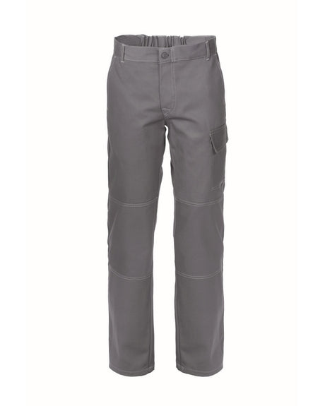 PANTALONE UOMO DA LAVORO CLASSICO CON ELASTICO POSTERIORE E LOGO LATO TASCA GAMBA DESTRA