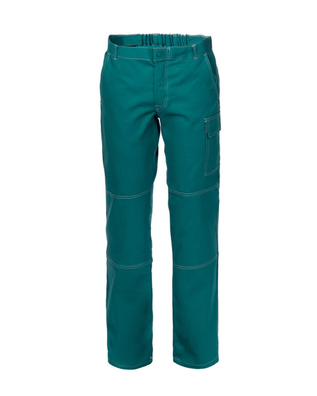PANTALONE UOMO DA LAVORO CLASSICO CON ELASTICO POSTERIORE E LOGO LATO TASCA GAMBA DESTRA