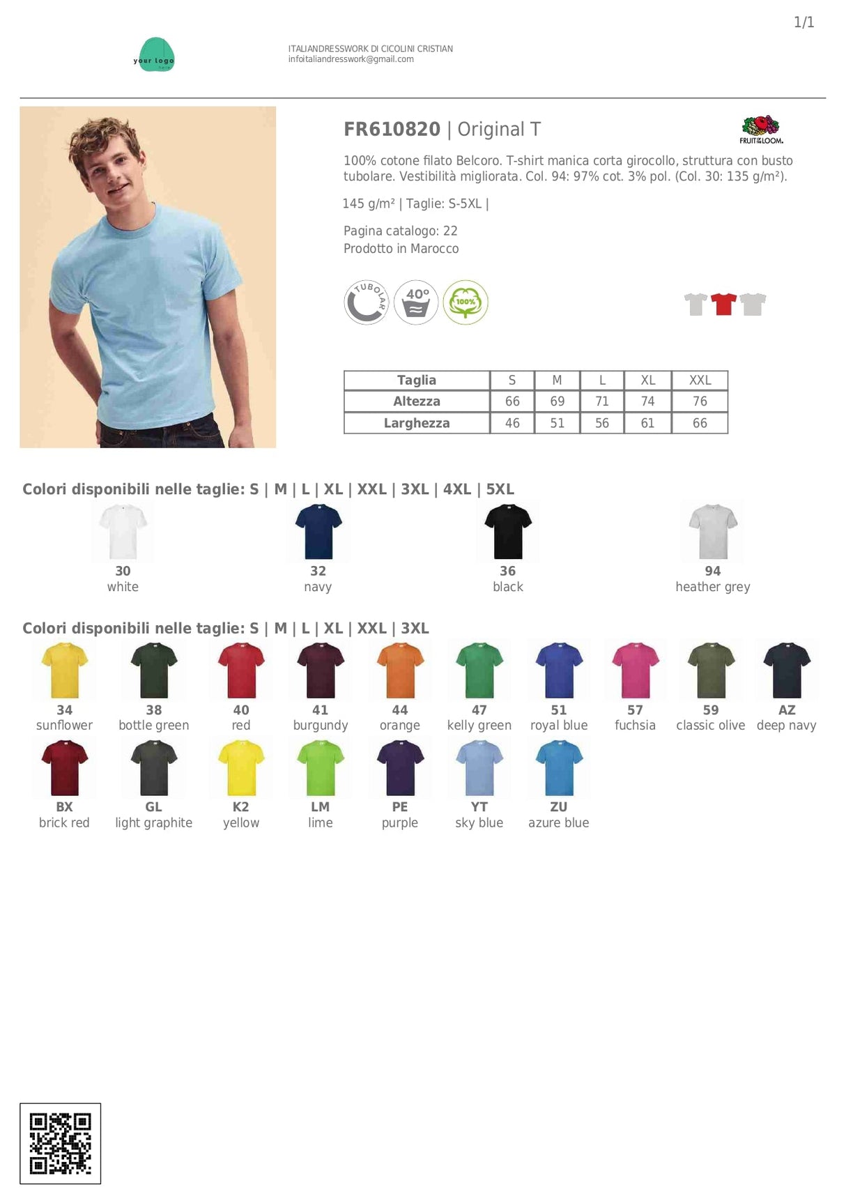 T-SHIRT UOMO CON LOGO STAMPATO LATO CUORE