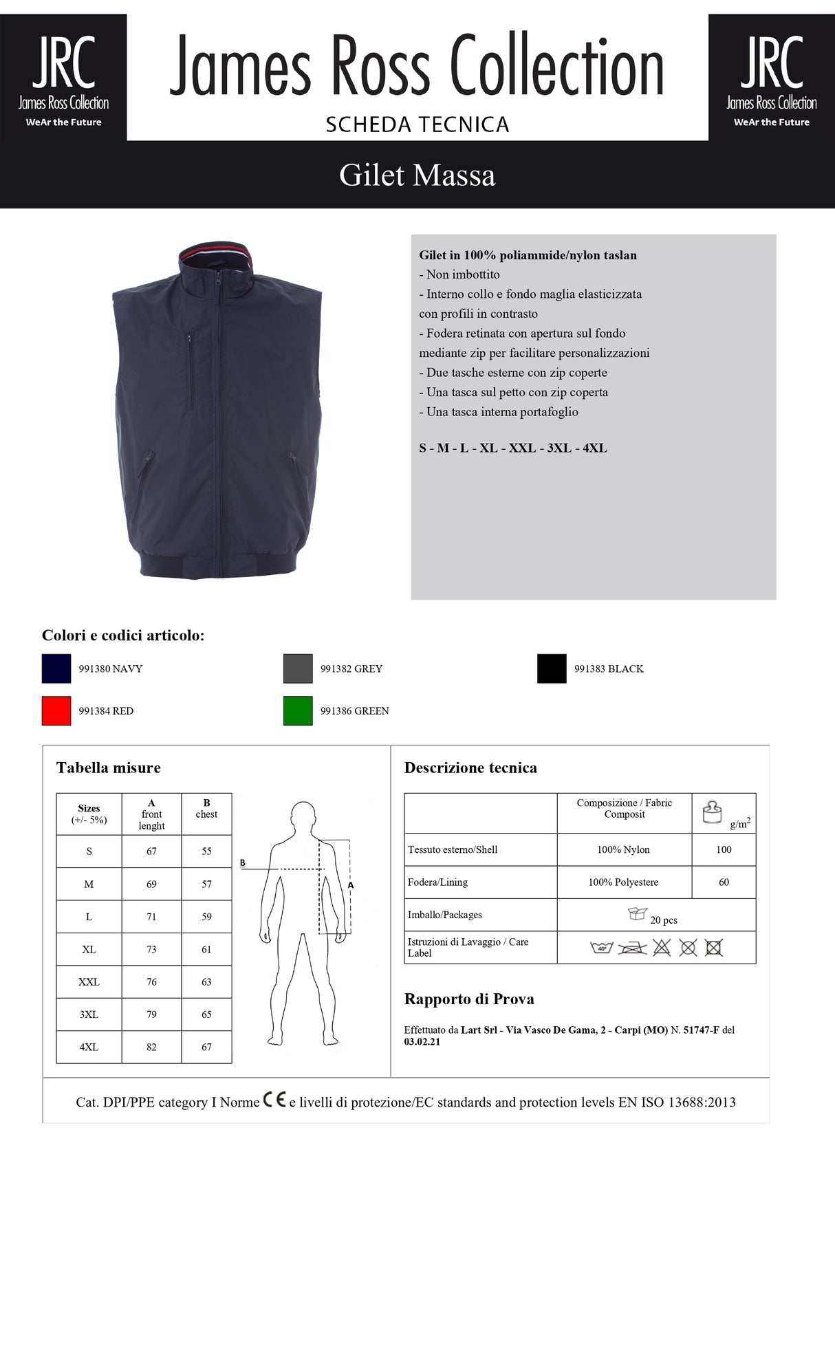 GILET LEGGERO JRC MASSA UOMO