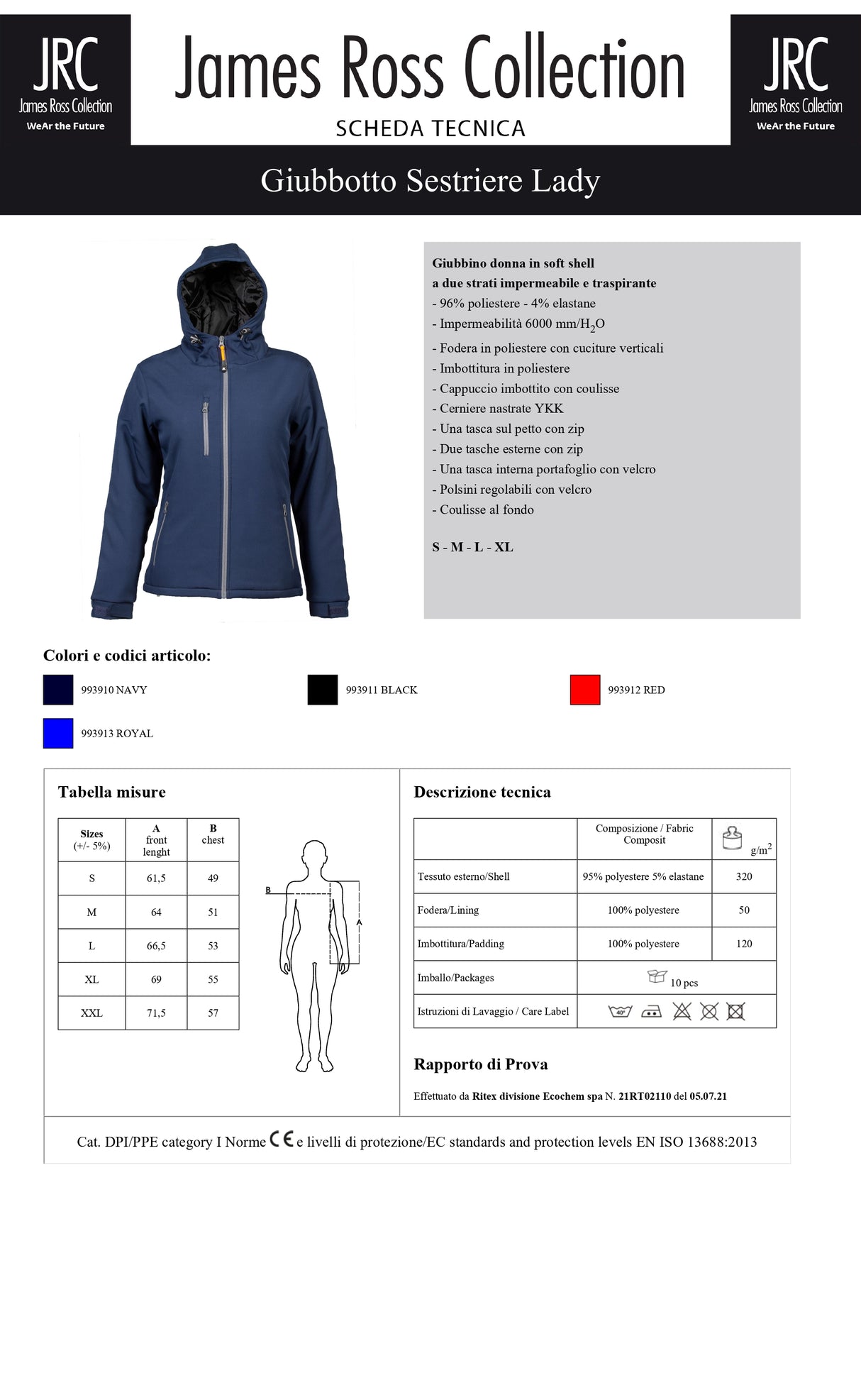 GIACCA IN SOFT SHELL JRC SESTRIERE LADY DONNA