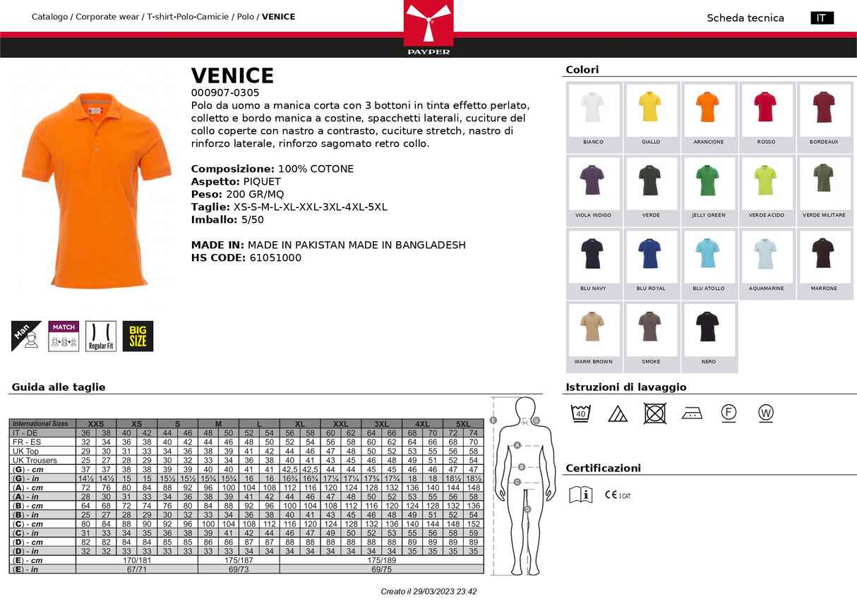 POLO A MANICA CORTA PAYPER VENICE UOMO