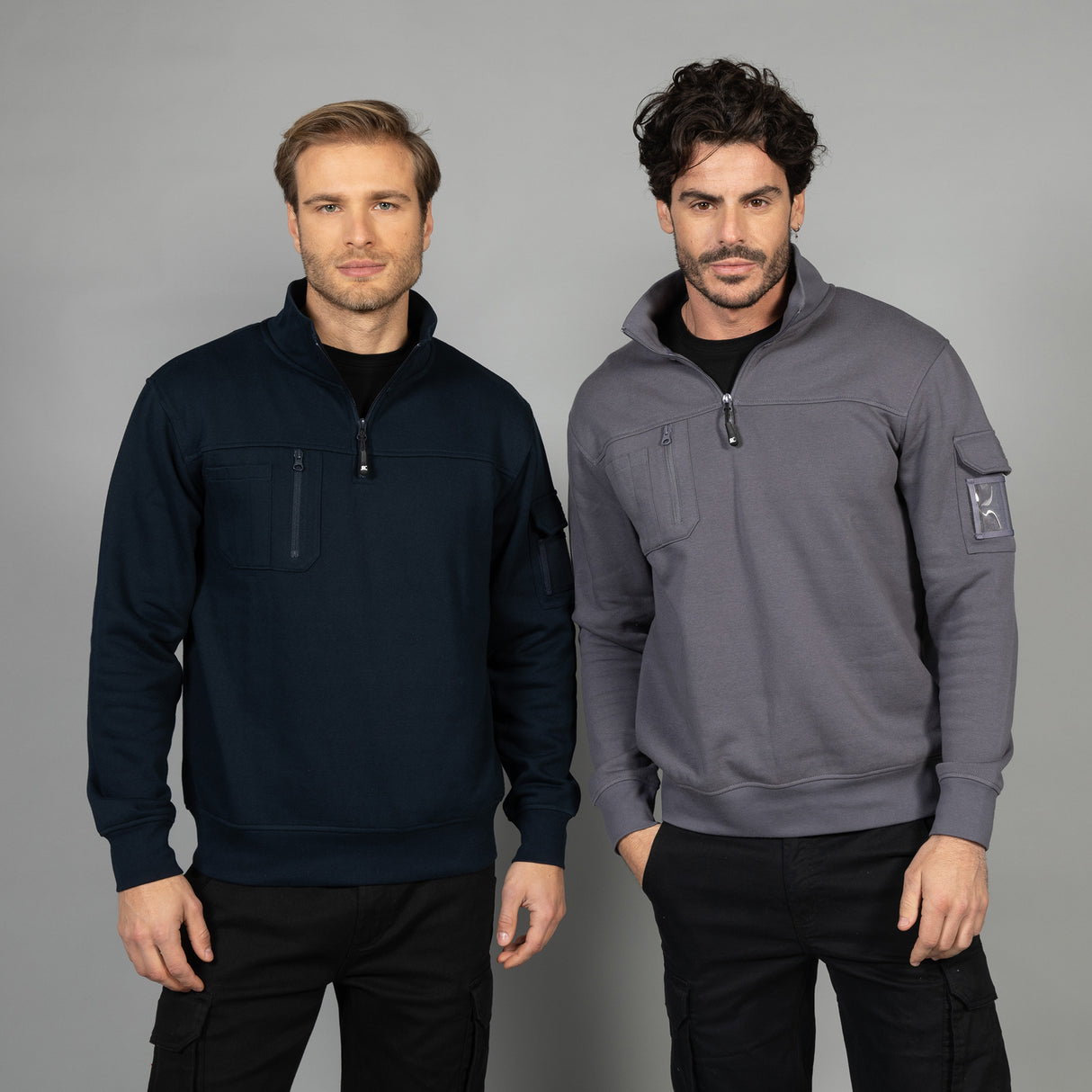 FELPA DA LAVORO CON MEZZA ZIP JRC HONG KONG UOMO