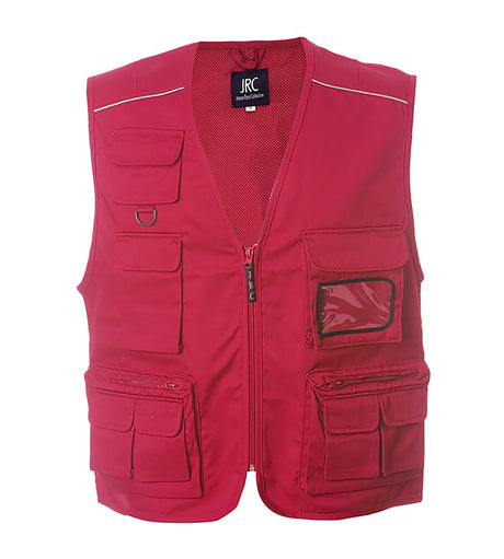 GILET UOMO DA LAVORO MULTITASCHE CON LOGO RICAMATO LATO CUORE