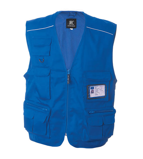GILET UOMO DA LAVORO MULTITASCHE CON LOGO RICAMATO LATO CUORE