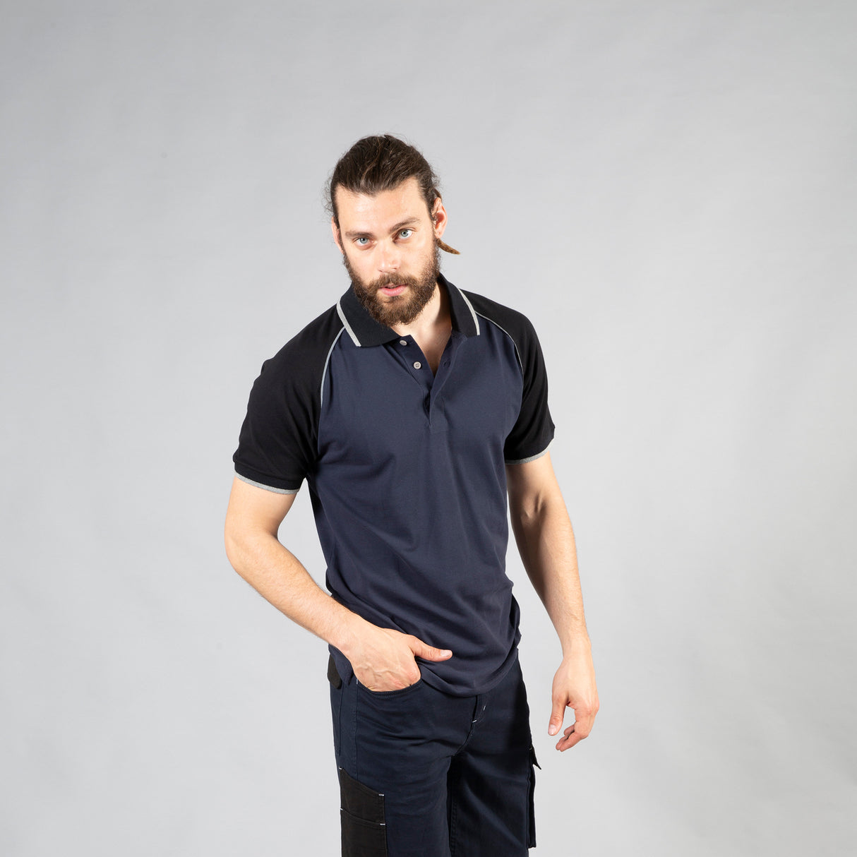 POLO DA LAVORO A MANICA CORTA ELASTICIZZATA JRC CHICAGO UOMO