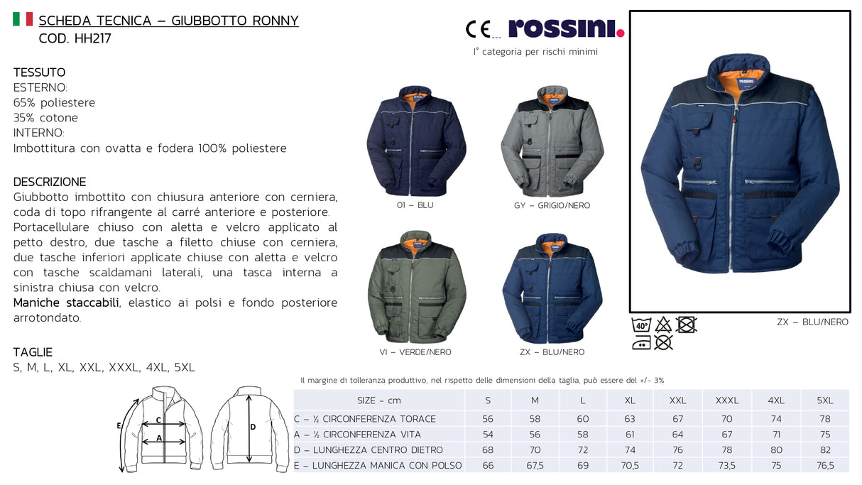 TUTA DA LAVORO MECCANICO GOMMISTA JRC DAYTONA UOMO – Italian Dress Work