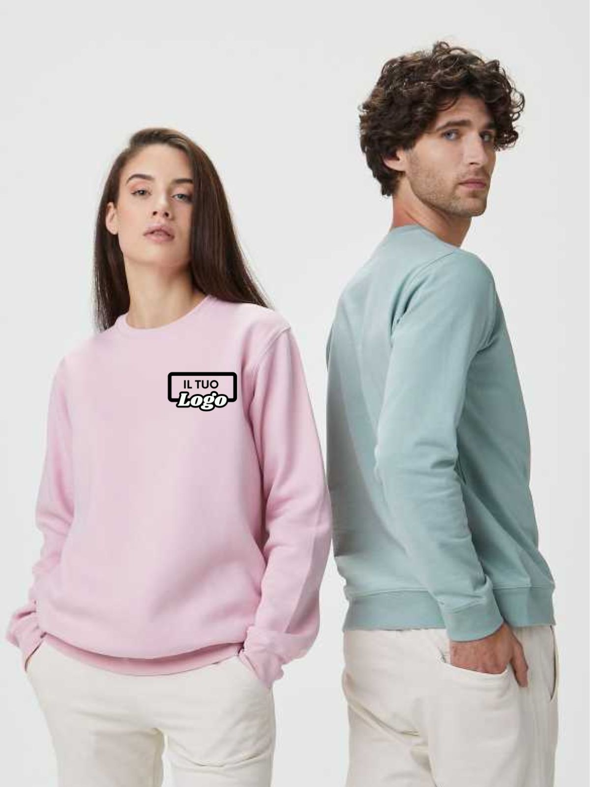 FELPA UNISEX CON LOGO STAMPATO LATO CUORE