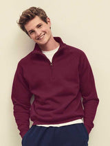 FELPA CON MEZZA ZIP FRUIT OF THE LOOM 621140 CLASSIC ZIP NECK SWEAT UOMO