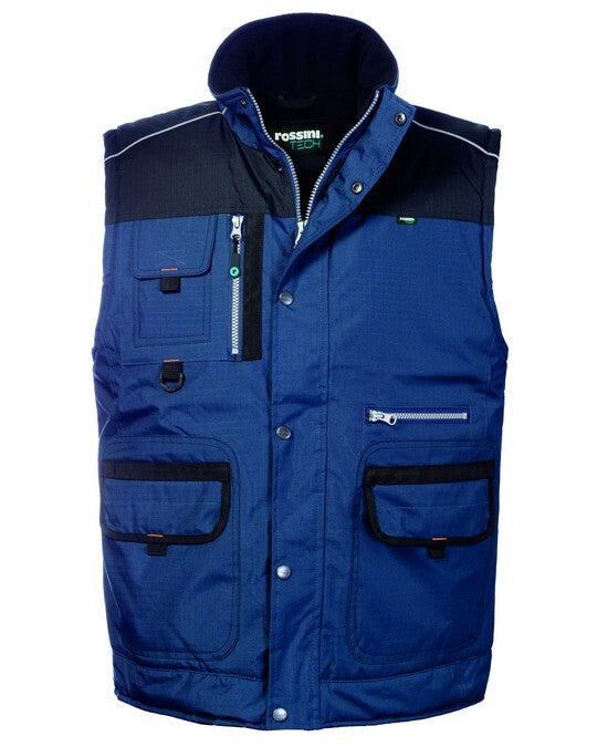 GILET DA LAVORO IMBOTTITO MULTITASCHE ROSSINI BRADFORD HH624 UOMO