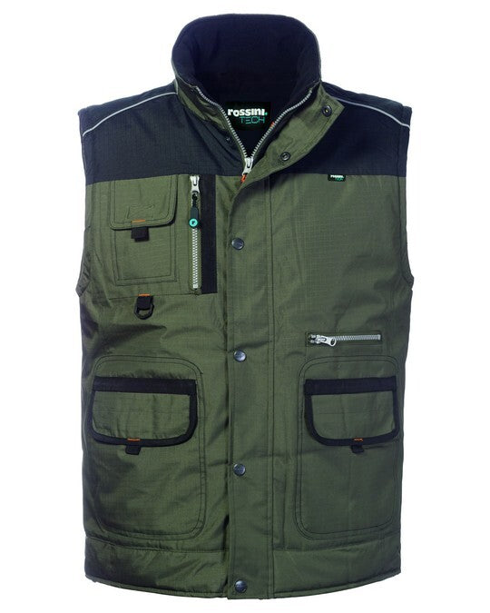 GILET DA LAVORO IMBOTTITO MULTITASCHE ROSSINI BRADFORD HH624 UOMO