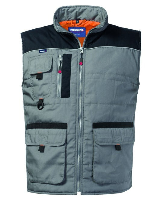 GILET DA LAVORO MULTITASCHE IMBOTTITO ROSSINI MORGAN HH218 UOMO