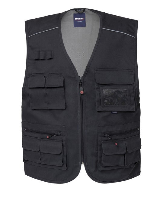 GILET DA LAVORO MULTITASCHE ROSSINI FLORIDA HH298 UOMO