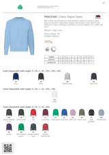 FELPA GIROCOLLO  FRUIT OF THE LOOM 622160 CLASSIC REGLAN SWEAT UOMO