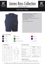 GILET DA LAVORO MULTITASCHE JRC NEW SAFARI UOMO