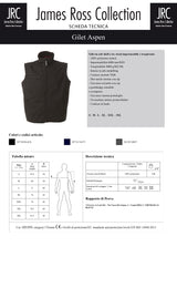GILET IN SOFTSHELL DA LAVORO IMPERMEABILE JRC ASPEN UOMO