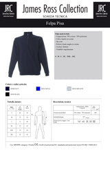 FELPA CON MEZZA ZIP MADE IN ITALY JRC PISA UOMO