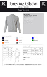 FELPA CON MEZZA ZIP MADE IN ITALY JRC GROSSETO UOMO