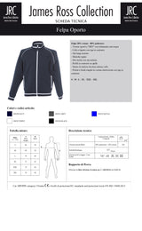 FELPA CON ZIP JRC OPORTO UOMO
