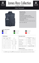 GILET DA LAVORO MULTITASCHE JRC DENMARK UOMO
