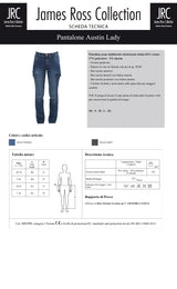 PANTALONE ELASTICIZZATO JRC AUSTIN LADY DONNA