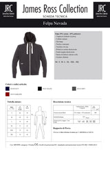 FELPA CON CAPPUCCIO E ZIP JRC NEVADA UOMO