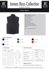 GILET DA LAVORO IMBOTTITO MULTITASCHE JRC SPAIN UOMO