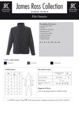 PILE DA LAVORO CON ZIP JRC ONTARIO UOMO