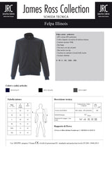 FELPA DA LAVORO CON MEZZA ZIP JRC ILLINOIS UOMO