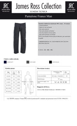 PANTALONE DA LAVORO MULTITASCHE JRC FRANCE MAN UOMO