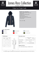 FELPA CON CAPPUCCIO E ZIP JRC LAS VEGAS LADY DONNA