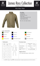 PILE CON ZIP JRC METZ MAN UOMO