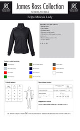 FELPA CON ZIP JRC MALESIA LADY DONNA