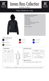 FELPA CON CAPPUCCIO E ZIP JRC OKLAHOMA LADY DONNA