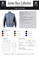 FELPA CON ZIP DA LAVORO JRC CAMBRIDGE UOMO