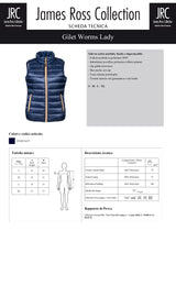 GILET IMBOTTITO IMPERMEABILE JRC WORMS LADY DONNA