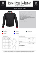 FELPA CON ZIP JRC VENEZIA MAN UOMO