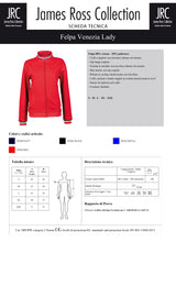 FELPA CON ZIP JRC VENEZIA LADY DONNA