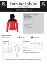 FELPA CON CAPPUCCIO E ZIP JRC WASHINGTON LADY DONNA