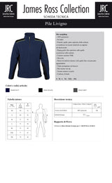 PILE DA LAVORO CON MEZZA ZIP JRC LIVIGNO UOMO