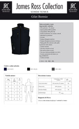 GILET IN SOFTSHELL DA LAVORO IMPERMEABILE IMBOTTITO JRC BORMIO UOMO
