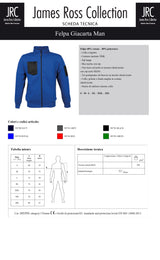 FELPA DA LAVORO CON ZIP JRC GIACARTA MAN UOMO