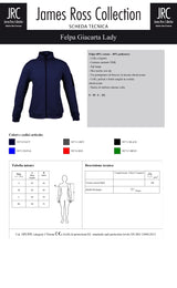 FELPA DA LAVORO CON ZIP JRC GIACARTA LADY DONNA