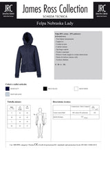 FELPA CON CAPPUCCIO E ZIP JRC NEBRASKA LADY DONNA