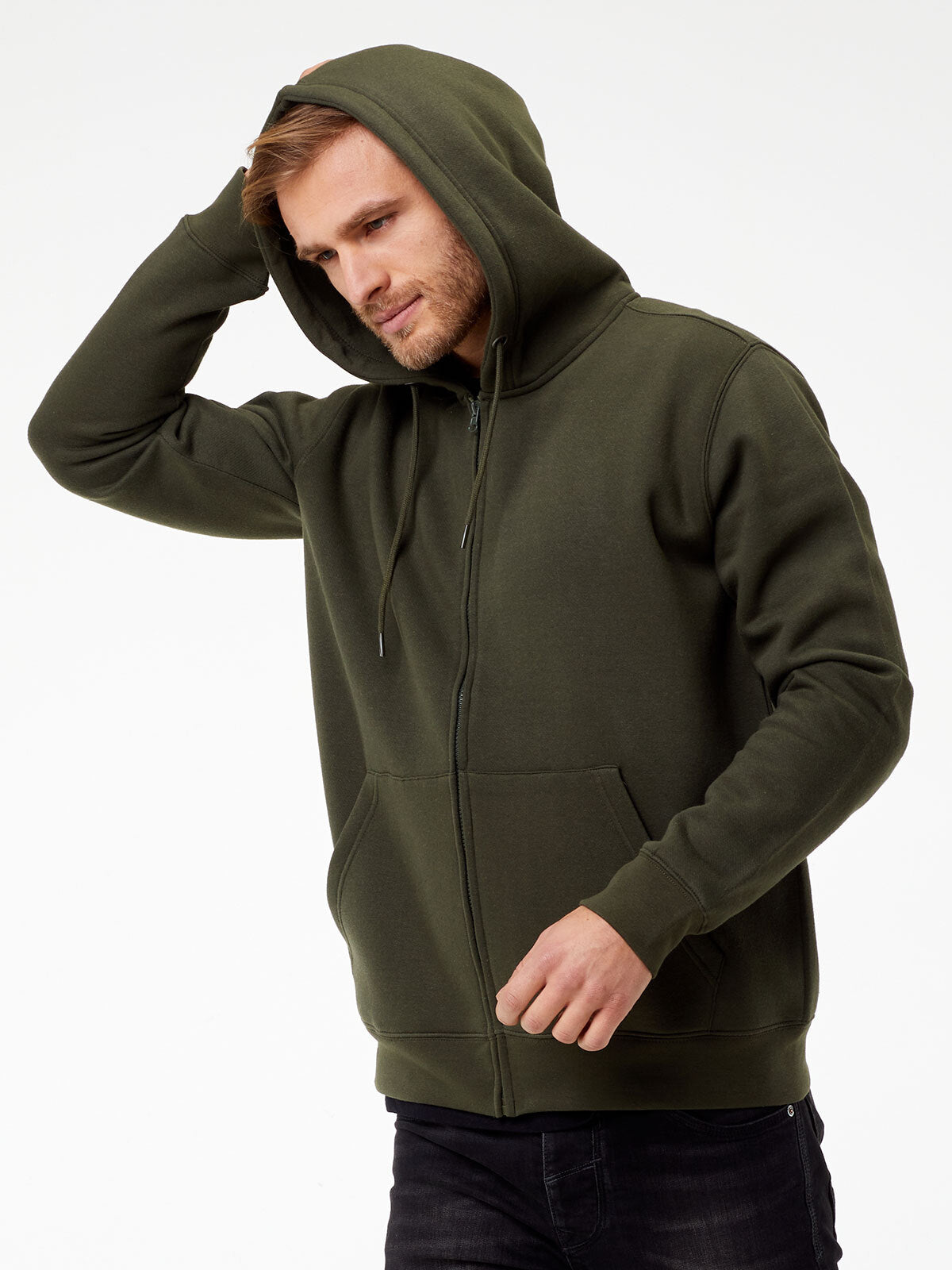 FELPA CON CAPPUCCIO E ZIP BS HOODED FUL ZIP UOMO