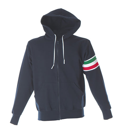 FELPA CON CAPPUCCIO E ZIP MADE IN ITALY JRC VERONA UOMO